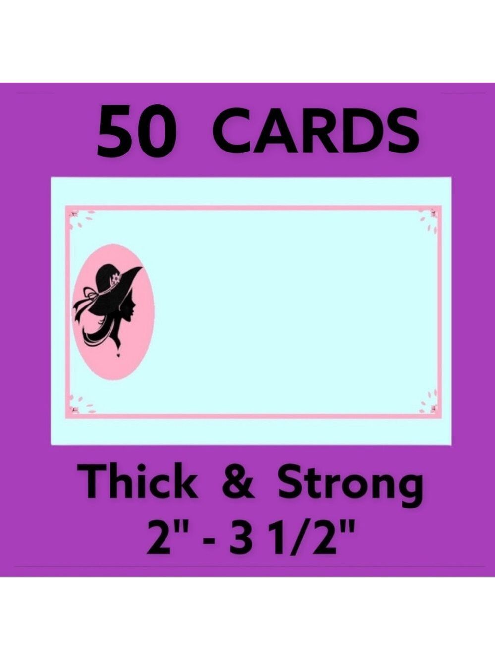 50 Cards Vintage Lady. PRICE IS FIRM 2" - 3 1/2"
